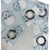 Ambesonne Exotic Grommet Curtain, Minimal Neutral Animal Print with Tiger Silhouettes Pattern Jungle Cat, Decorative Single Panel Drapes for Bedroom Living Room, 50″ x 96″, Eggshell Warm Taupe Tan(White and Sky Blue)