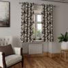 Ambesonne Exotic Grommet Curtain, Minimal Neutral Animal Print with Tiger Silhouettes Pattern Jungle Cat, Decorative Single Panel Drapes for Bedroom Living Room, 50″ x 96″, Eggshell Warm Taupe Tan(Charcoal Grey and Dark Tan)