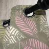 Ambesonne Exotic Grommet Curtain, Minimal Neutral Animal Print with Tiger Silhouettes Pattern Jungle Cat, Decorative Single Panel Drapes for Bedroom Living Room, 50″ x 96″, Eggshell Warm Taupe Tan(Green Brown Pale Pink)