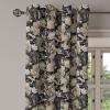Ambesonne Exotic Grommet Curtain, Minimal Neutral Animal Print with Tiger Silhouettes Pattern Jungle Cat, Decorative Single Panel Drapes for Bedroom Living Room, 50″ x 96″, Eggshell Warm Taupe Tan(Charcoal Grey and Dark Tan)