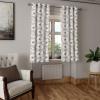 Ambesonne Exotic Grommet Curtain, Minimal Neutral Animal Print with Tiger Silhouettes Pattern Jungle Cat, Decorative Single Panel Drapes for Bedroom Living Room, 50″ x 96″, Eggshell Warm Taupe Tan(Dark Eggshell Brown White)
