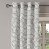 Ambesonne Exotic Grommet Curtain, Minimal Neutral Animal Print with Tiger Silhouettes Pattern Jungle Cat, Decorative Single Panel Drapes for Bedroom Living Room, 50″ x 96″, Eggshell Warm Taupe Tan(Coconut Pale Grey and Ivory)