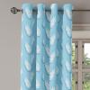Ambesonne Exotic Grommet Curtain, Minimal Neutral Animal Print with Tiger Silhouettes Pattern Jungle Cat, Decorative Single Panel Drapes for Bedroom Living Room, 50″ x 96″, Eggshell Warm Taupe Tan(Sky Blue Blush)