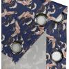 Ambesonne Exotic Grommet Curtain, Minimal Neutral Animal Print with Tiger Silhouettes Pattern Jungle Cat, Decorative Single Panel Drapes for Bedroom Living Room, 50″ x 96″, Eggshell Warm Taupe Tan(Night Blue Salmon Ivory)