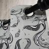 Ambesonne Exotic Grommet Curtain, Minimal Neutral Animal Print with Tiger Silhouettes Pattern Jungle Cat, Decorative Single Panel Drapes for Bedroom Living Room, 50″ x 96″, Eggshell Warm Taupe Tan(Grey Black and White)