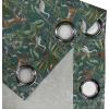 Ambesonne Exotic Grommet Curtain, Minimal Neutral Animal Print with Tiger Silhouettes Pattern Jungle Cat, Decorative Single Panel Drapes for Bedroom Living Room, 50″ x 96″, Eggshell Warm Taupe Tan(Green Teal and Ginger)