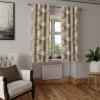 Ambesonne Exotic Grommet Curtain, Minimal Neutral Animal Print with Tiger Silhouettes Pattern Jungle Cat, Decorative Single Panel Drapes for Bedroom Living Room, 50″ x 96″, Eggshell Warm Taupe Tan(Green Brown Pale Pink)