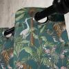 Ambesonne Exotic Grommet Curtain, Minimal Neutral Animal Print with Tiger Silhouettes Pattern Jungle Cat, Decorative Single Panel Drapes for Bedroom Living Room, 50″ x 96″, Eggshell Warm Taupe Tan(Green Teal and Ginger)