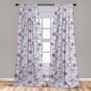 Ambesonne Floral Design Curtains, Retro Drawings of Spring Feels Flowers Boho with Neutral Leaves, Window Treatments 2 Panel Set for Living Room Bedroom, Pair of – 28″ x 63″, Deep Sky Blue Pale Grey(Pale Blue Pale Lavender)