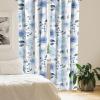 Ambesonne Floral Design Curtains, Retro Drawings of Spring Feels Flowers Boho with Neutral Leaves, Window Treatments 2 Panel Set for Living Room Bedroom, Pair of – 28″ x 63″, Deep Sky Blue Pale Grey(Lavender Blue White)