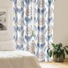 Ambesonne Floral Design Curtains, Retro Drawings of Spring Feels Flowers Boho with Neutral Leaves, Window Treatments 2 Panel Set for Living Room Bedroom, Pair of – 28″ x 63″, Deep Sky Blue Pale Grey(Dark Lavender Almond)