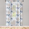 Ambesonne Floral Design Curtains, Retro Drawings of Spring Feels Flowers Boho with Neutral Leaves, Window Treatments 2 Panel Set for Living Room Bedroom, Pair of – 28″ x 63″, Deep Sky Blue Pale Grey(Dark Lavender Almond)