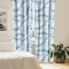Ambesonne Floral Design Curtains, Retro Drawings of Spring Feels Flowers Boho with Neutral Leaves, Window Treatments 2 Panel Set for Living Room Bedroom, Pair of – 28″ x 63″, Deep Sky Blue Pale Grey(Soft Blue Off White)