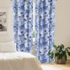 Ambesonne Floral Design Curtains, Retro Drawings of Spring Feels Flowers Boho with Neutral Leaves, Window Treatments 2 Panel Set for Living Room Bedroom, Pair of – 28″ x 63″, Deep Sky Blue Pale Grey(Ceil Blue Dark Lavender)