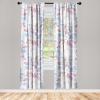 Ambesonne Floral Design Curtains, Retro Drawings of Spring Feels Flowers Boho with Neutral Leaves, Window Treatments 2 Panel Set for Living Room Bedroom, Pair of – 28″ x 63″, Deep Sky Blue Pale Grey(Lavender Blue Pale Ruby)