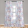 Ambesonne Floral Design Curtains, Retro Drawings of Spring Feels Flowers Boho with Neutral Leaves, Window Treatments 2 Panel Set for Living Room Bedroom, Pair of – 28″ x 63″, Deep Sky Blue Pale Grey(Lavender Blue Pale Ruby)