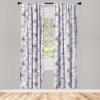 Ambesonne Floral Design Curtains, Retro Drawings of Spring Feels Flowers Boho with Neutral Leaves, Window Treatments 2 Panel Set for Living Room Bedroom, Pair of – 28″ x 63″, Deep Sky Blue Pale Grey(Pale Blue Pale Lavender)