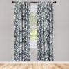 Ambesonne Floral Design Curtains, Retro Drawings of Spring Feels Flowers Boho with Neutral Leaves, Window Treatments 2 Panel Set for Living Room Bedroom, Pair of – 28″ x 63″, Deep Sky Blue Pale Grey(Pale Azure Blue Dimgray)