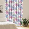 Ambesonne Floral Design Curtains, Retro Drawings of Spring Feels Flowers Boho with Neutral Leaves, Window Treatments 2 Panel Set for Living Room Bedroom, Pair of – 28″ x 63″, Deep Sky Blue Pale Grey(Hot Pink Pale Azure Blue)