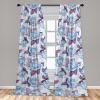 Ambesonne Floral Design Curtains, Retro Drawings of Spring Feels Flowers Boho with Neutral Leaves, Window Treatments 2 Panel Set for Living Room Bedroom, Pair of – 28″ x 63″, Deep Sky Blue Pale Grey(Pale Maroon Soft Blue)