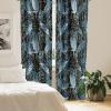 Ambesonne Floral Design Curtains, Retro Drawings of Spring Feels Flowers Boho with Neutral Leaves, Window Treatments 2 Panel Set for Living Room Bedroom, Pair of – 28″ x 63″, Deep Sky Blue Pale Grey(Mustard Pale Ceil Blue)