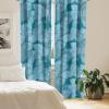 Ambesonne Floral Design Curtains, Retro Drawings of Spring Feels Flowers Boho with Neutral Leaves, Window Treatments 2 Panel Set for Living Room Bedroom, Pair of – 28″ x 63″, Deep Sky Blue Pale Grey(Pale Cadet Blue and Teal)
