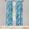 Ambesonne Floral Design Curtains, Retro Drawings of Spring Feels Flowers Boho with Neutral Leaves, Window Treatments 2 Panel Set for Living Room Bedroom, Pair of – 28″ x 63″, Deep Sky Blue Pale Grey(Pale Cadet Blue and Teal)