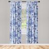 Ambesonne Floral Design Curtains, Retro Drawings of Spring Feels Flowers Boho with Neutral Leaves, Window Treatments 2 Panel Set for Living Room Bedroom, Pair of – 28″ x 63″, Deep Sky Blue Pale Grey(Ceil Blue Dark Lavender)