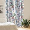Ambesonne Floral Design Curtains, Retro Drawings of Spring Feels Flowers Boho with Neutral Leaves, Window Treatments 2 Panel Set for Living Room Bedroom, Pair of – 28″ x 63″, Deep Sky Blue Pale Grey(Quartz Blush Sea Blue)