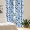 Ambesonne Floral Design Curtains, Retro Drawings of Spring Feels Flowers Boho with Neutral Leaves, Window Treatments 2 Panel Set for Living Room Bedroom, Pair of – 28″ x 63″, Deep Sky Blue Pale Grey(Lavender Blue Blue Grey)