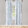 Ambesonne Floral Design Curtains, Retro Drawings of Spring Feels Flowers Boho with Neutral Leaves, Window Treatments 2 Panel Set for Living Room Bedroom, Pair of – 28″ x 63″, Deep Sky Blue Pale Grey(Off White Ceil Blue)