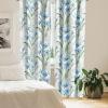 Ambesonne Floral Design Curtains, Retro Drawings of Spring Feels Flowers Boho with Neutral Leaves, Window Treatments 2 Panel Set for Living Room Bedroom, Pair of – 28″ x 63″, Deep Sky Blue Pale Grey(Azure Blue Jade Green)