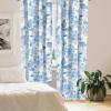 Ambesonne Floral Design Curtains, Retro Drawings of Spring Feels Flowers Boho with Neutral Leaves, Window Treatments 2 Panel Set for Living Room Bedroom, Pair of – 28″ x 63″, Deep Sky Blue Pale Grey(Pale Azure Blue Pale Blue)