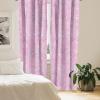Ambesonne Floral Design Curtains, Retro Drawings of Spring Feels Flowers Boho with Neutral Leaves, Window Treatments 2 Panel Set for Living Room Bedroom, Pair of – 28″ x 63″, Deep Sky Blue Pale Grey(Pale Pink Pale Blue)
