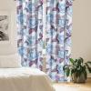 Ambesonne Floral Design Curtains, Retro Drawings of Spring Feels Flowers Boho with Neutral Leaves, Window Treatments 2 Panel Set for Living Room Bedroom, Pair of – 28″ x 63″, Deep Sky Blue Pale Grey(Pale Maroon Soft Blue)
