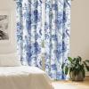 Ambesonne Floral Design Curtains, Retro Drawings of Spring Feels Flowers Boho with Neutral Leaves, Window Treatments 2 Panel Set for Living Room Bedroom, Pair of – 28″ x 63″, Deep Sky Blue Pale Grey(Dark Lavender Soft Blue)