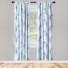 Ambesonne Floral Design Curtains, Retro Drawings of Spring Feels Flowers Boho with Neutral Leaves, Window Treatments 2 Panel Set for Living Room Bedroom, Pair of – 28″ x 63″, Deep Sky Blue Pale Grey(Sea Blue Pale Blue White)