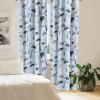 Ambesonne Floral Design Curtains, Retro Drawings of Spring Feels Flowers Boho with Neutral Leaves, Window Treatments 2 Panel Set for Living Room Bedroom, Pair of – 28″ x 63″, Deep Sky Blue Pale Grey(Pale Blue Charcoal Grey)