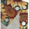 Ambesonne Floral Grommet Curtain, Neutral Pastel Grunge Abstract Pattern with Blossoming Lily Flowers, Decorative Single Panel Drapes for Bedroom Living Room, 50″ x 72″, Dark Tan and Slate Blue(Laurel Green Burnt Orange)