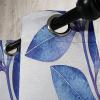 Ambesonne Floral Grommet Curtain, Neutral Pastel Grunge Abstract Pattern with Blossoming Lily Flowers, Decorative Single Panel Drapes for Bedroom Living Room, 50″ x 72″, Dark Tan and Slate Blue(Ivory Cobalt Blue)
