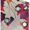 Ambesonne Floral Grommet Curtain, Neutral Pastel Grunge Abstract Pattern with Blossoming Lily Flowers, Decorative Single Panel Drapes for Bedroom Living Room, 50″ x 72″, Dark Tan and Slate Blue(Eggshell Dark Coral)