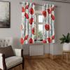 Ambesonne Floral Grommet Curtain, Neutral Pastel Grunge Abstract Pattern with Blossoming Lily Flowers, Decorative Single Panel Drapes for Bedroom Living Room, 50″ x 72″, Dark Tan and Slate Blue(Off White Vermilion)