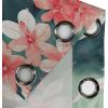 Ambesonne Floral Grommet Curtain, Neutral Pastel Grunge Abstract Pattern with Blossoming Lily Flowers, Decorative Single Panel Drapes for Bedroom Living Room, 50″ x 72″, Dark Tan and Slate Blue(Dark Coral Teal)