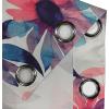 Ambesonne Floral Grommet Curtain, Neutral Pastel Grunge Abstract Pattern with Blossoming Lily Flowers, Decorative Single Panel Drapes for Bedroom Living Room, 50″ x 72″, Dark Tan and Slate Blue(Dark Coral Violet Blue)