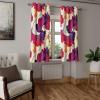 Ambesonne Floral Grommet Curtain, Neutral Pastel Grunge Abstract Pattern with Blossoming Lily Flowers, Decorative Single Panel Drapes for Bedroom Living Room, 50″ x 72″, Dark Tan and Slate Blue(Eggshell Dark Coral)