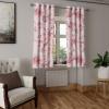 Ambesonne Floral Grommet Curtain, Neutral Pastel Grunge Abstract Pattern with Blossoming Lily Flowers, Decorative Single Panel Drapes for Bedroom Living Room, 50″ x 72″, Dark Tan and Slate Blue(Pale Pink Dried Rose)