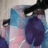 Ambesonne Floral Grommet Curtain, Neutral Pastel Grunge Abstract Pattern with Blossoming Lily Flowers, Decorative Single Panel Drapes for Bedroom Living Room, 50″ x 72″, Dark Tan and Slate Blue(Dark Coral Violet Blue)