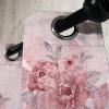 Ambesonne Floral Grommet Curtain, Neutral Pastel Grunge Abstract Pattern with Blossoming Lily Flowers, Decorative Single Panel Drapes for Bedroom Living Room, 50″ x 72″, Dark Tan and Slate Blue(Pale Pink Dried Rose)