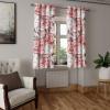 Ambesonne Floral Grommet Curtain, Neutral Pastel Grunge Abstract Pattern with Blossoming Lily Flowers, Decorative Single Panel Drapes for Bedroom Living Room, 50″ x 72″, Dark Tan and Slate Blue(Dark Blue Grey Coral)