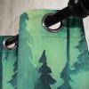 Ambesonne Floral Grommet Curtain, Neutral Pastel Grunge Abstract Pattern with Blossoming Lily Flowers, Decorative Single Panel Drapes for Bedroom Living Room, 50″ x 72″, Dark Tan and Slate Blue(Fern Green Laurel Green)